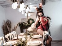 [COSPLAY] 蠢沫沫 Akagi Ruby Laced Beauty Azur Lane