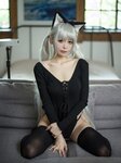 [COSPLAY] 樱岛嗷一 黑猫针织衫连体衣