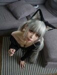 [COSPLAY] 樱岛嗷一 黑猫针织衫连体衣