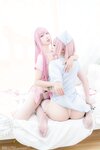 [COSPLAY] 皮皮奶&周叽是可爱兔兔 - 粉蓝护士 [77P8V-725MB]
