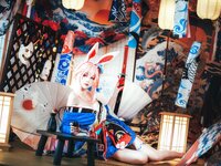 [Cosplay] Yui 金鱼 - Yae Sakura + Tomorrow's Ark Black 八重樱+明日方舟 黑