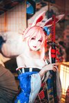 [Cosplay] Yui 金鱼 - Yae Sakura + Tomorrow's Ark Black 八重樱+明日方舟 黑