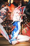 [Cosplay] Yui 金鱼 - Yae Sakura + Tomorrow's Ark Black 八重樱+明日方舟 黑