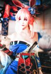 [Cosplay] Yui 金鱼 - Yae Sakura + Tomorrow's Ark Black 八重樱+明日方舟 黑