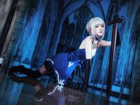 [Cosplay] Yui 金鱼 - Black hairless black chastity 黑无毛 黑贞