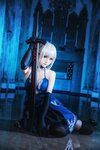[Cosplay] Yui 金鱼 - Black hairless black chastity 黑无毛 黑贞