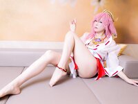 [Cosplay][HERESY] Ringo Mitsuki 林檎蜜紀 - Genshin Impact 3  Yae Miko 原神・淫ぱくと・三八重神子