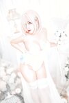 [Cosplay] Sayo Momo - Mashu white lingerie body 0il