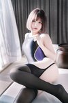 [Cosplay] BANBANKO 半半子 - Swimsuit 競泳水着を着た彼女