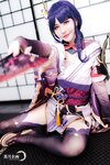 [Cosplay][YellowMoon] Mizuki Aiga 藍芽みずき - Genshin Impact vol.003 Raiden Shogun 雷○将軍