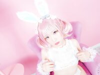[Cosplay] Mime 弥美 - 白粉色兔女郎