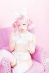 [Cosplay] Mime 弥美 - 白粉色兔女郎