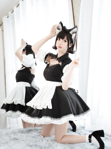 [Cosplay] Mbxer 面饼仙儿 - Open breast maid 开胸女仆