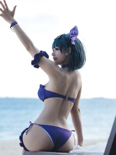 [Cosplay] Kokura Chiyo 小仓千代w - Cheshire Swimsuit 柴郡泳装
