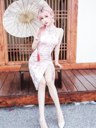 [Cosplay] 仙女月 粉色旗袍