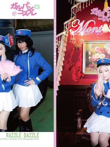 [Cosplay][RAZZLE DAZZLE] Aimy, Chii Sakura, Ebino Katsuragi - Mont Blanc モン・ブラン (Girls und Panzer)