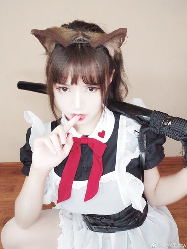 [Cosplay] Kokura Chiyo 小仓千代w - Maid with knife 带刀女仆