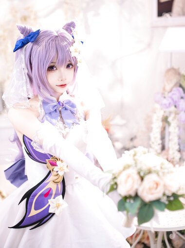 [Cosplay] Aiwest 艾西 - Tokiharu Bride 刻晴花嫁