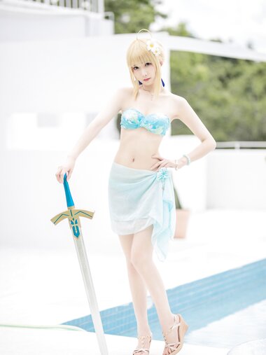 [Cosplay] 封疆疆v saber水着