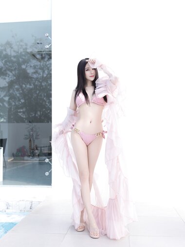 XR 鱼子酱Fish 杏子 粉色比基尼
