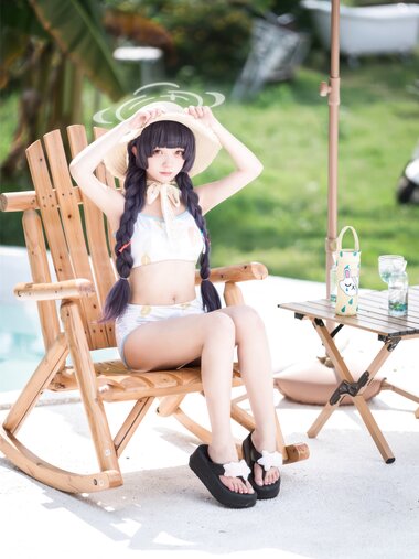 [Cosplay] 花铃 碧蓝档案 美游泳装