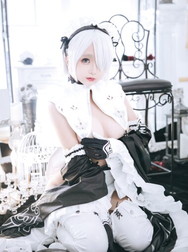 [Cosplay] 日奈娇 NO.98 - 2B奶盖女仆