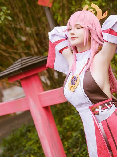 [Cosplay] 前羽 rr 原神 八重神子