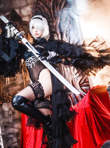 [Cosplay] Mizhi Mao Qiu - Honey Cat 2B 蜜汁猫裘机械纪元 2B