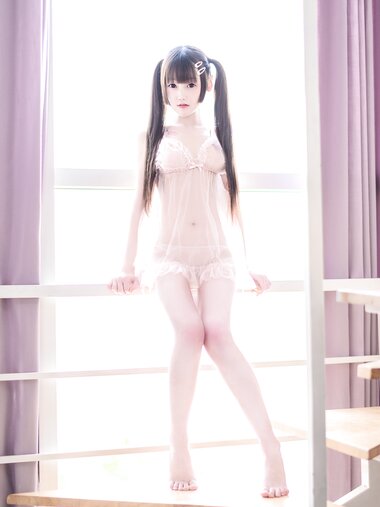 [Cosplay] Hoshino Masato 星野咪兔 - Chiffon see-through night coat 雪纺透视小夜衣