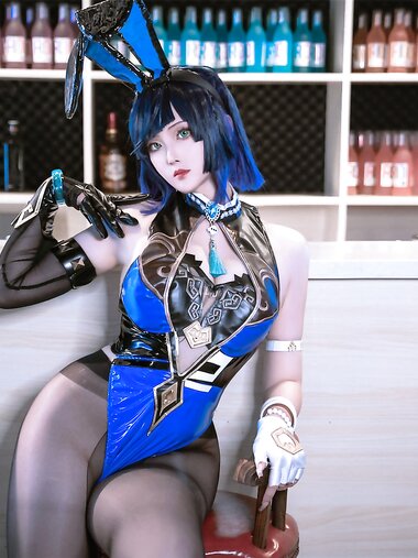 [Cosplay] Natsuko 夏夏子 - Night Orchid Bunny Girl 夜兰兔女郎