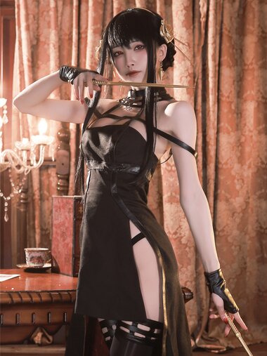 [COSPLAY] 水淼aqua – 黑礼服