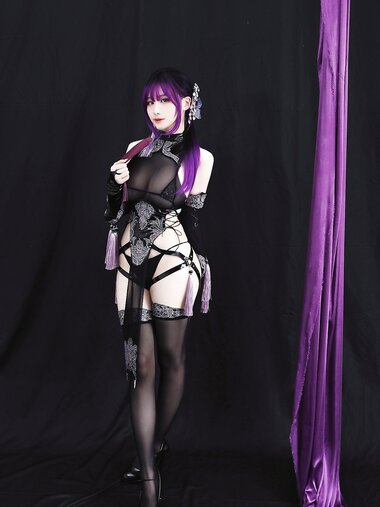 [Cosplay] Youmeko 幼愛 - Purple tassel cheongsam 紫流苏旗袍