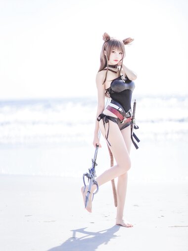[Cosplay] Cherry Neko 桜桃喵 - Arknights X Tenka Swimsuit version 明日方舟・アークナイツ X 天火 水着ver