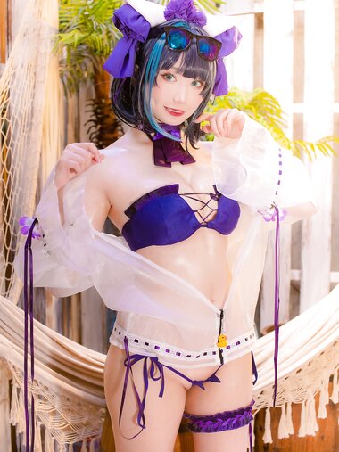 [Cosplay] Sameki - Cheshire (Swimsuit) チェシャー（水着）
