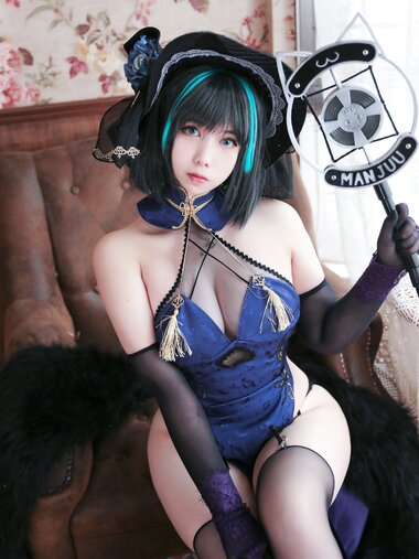 [Cosplay] Meroko 魅瞳 - Cheshire Cheongsam 柴郡旗袍