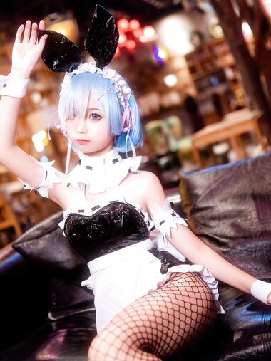 [Cosplay] Chun Momo 蠢沫沫 - Rem Bunny 雷姆兔女郎