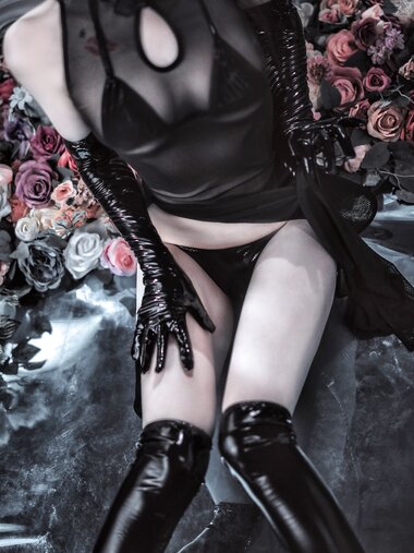 [Cosplay] Hoshino Masato 星野咪兔 - See-through mesh cheongsam 透视网纱旗袍