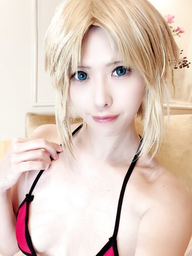 [Cosplay][Glossy Rabbit] Tsuyato 艶兎 - Mordred Swimsuit モードレッド水着