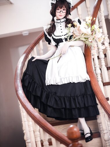 [Cosplay] Abaorabbit 阿包也是兔娘 - Traditional long skirt maid 传统长裙女仆