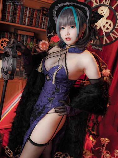 [Cosplay] Nyako 喵子 - Cheshire cheongsam 柴郡旗袍