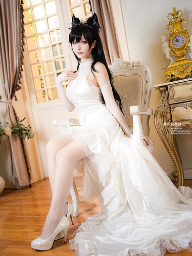[Cosplay] Coser小姐姐星之迟迟 - 爱宕婚纱