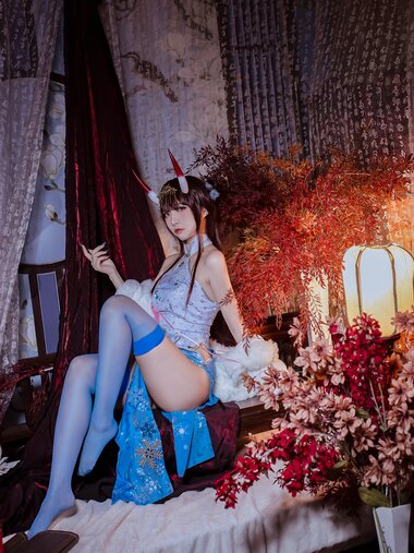 二佐Nisa - NO.104 碧蓝航线 能代旗袍 [18P-121MB]