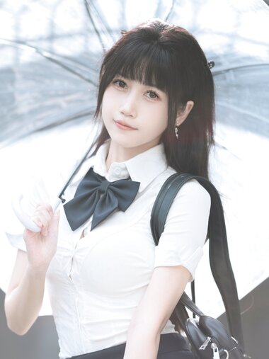 [Cosplay] 不呆猫 - JK学妹户外