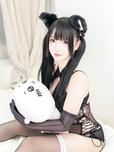[Cosplay] 萝莉神楽板真冬之黑猫诱惑
