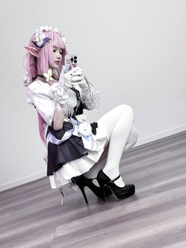 [Cosplay] Youmeko 幼愛 - Honkai Impact 3 Elysia Maid Outfit 崩坏三 爱莉希雅女仆装