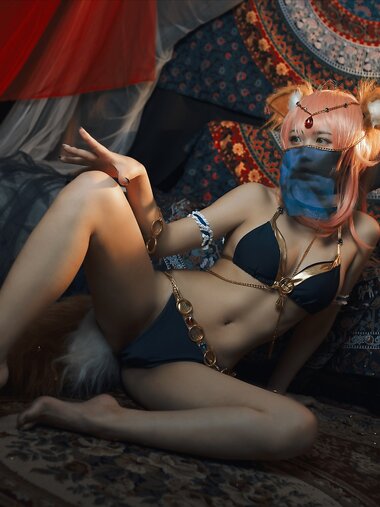 [Cosplay] KiKi 蓝小沂 - Tamamo no Mae 玉藻前cos