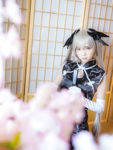 [Cosplay] Fengmaoss 疯猫ss - Sora Black Qipao 穹妹旗袍黑
