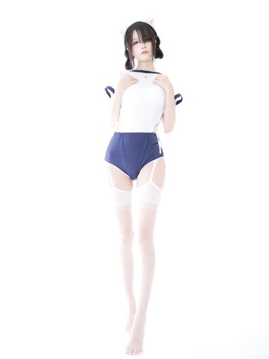 [Cosplay] 清纯少女五更百鬼 - 舰长 体操服 猫耳