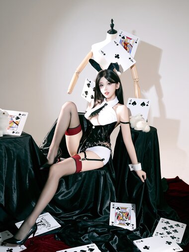 [Cosplay] 斗鱼米线线sama写真 - 卡牌兔女郎
