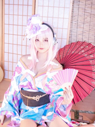 [Cosplay] Mizhi Mao Qiu 蜜汁猫裘 - Sonico Kimono 索尼子和服